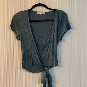 Urban Outfitters wrap, ribbed v neck
